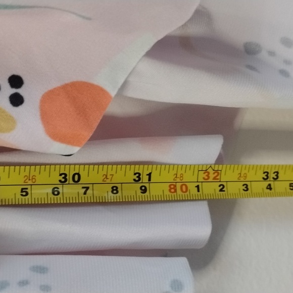 The Zig Zag Stripe Abstract Patterned Drape Front Ruffle Kimono One Size - Picture 12 of 12